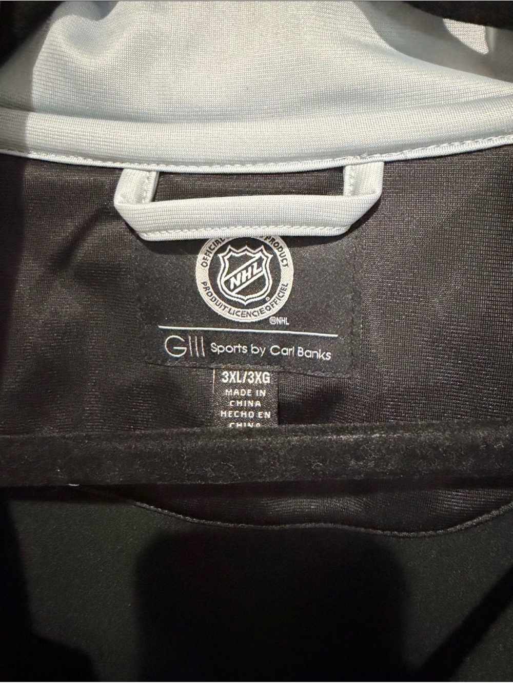 La Kings Men's Black & Light Gray Team Windbreaker Jacket View 4